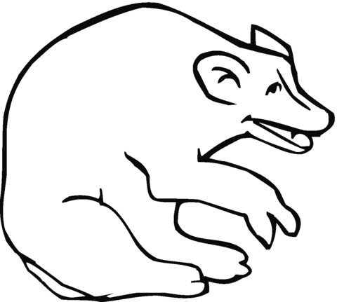 Laughing Hyena Coloring Page